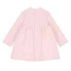 طقم فستان للبنات مزين بورد باللون الوردى , 1, hi-res