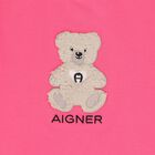 Younger Girls Pink Teddy Bear Logo T-Shirt, 3, hi-res