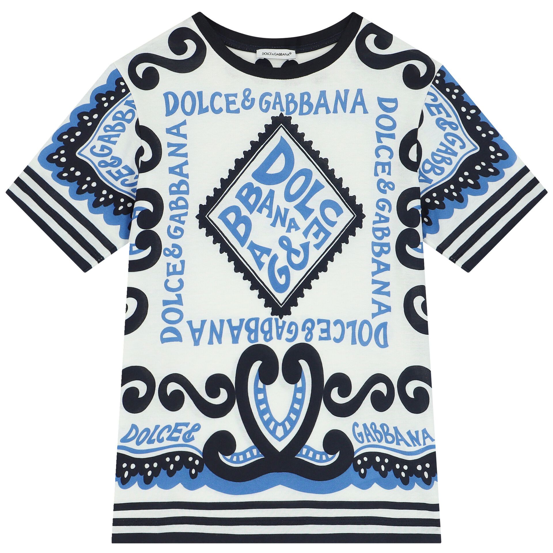 Blue dolce and clearance gabbana t shirt