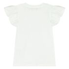 Younger Girls White & Pink Logo Shorts Set, 1, hi-res