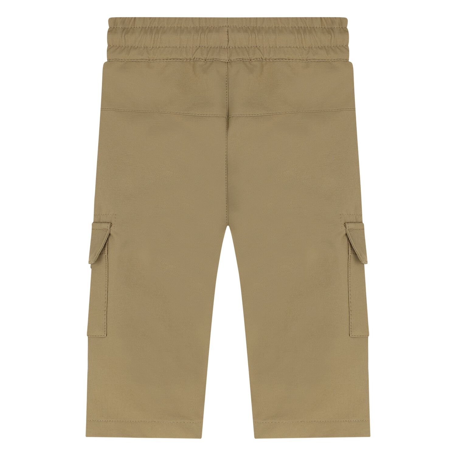 Younger Boys Beige Logo Trousers, 1, hi-res