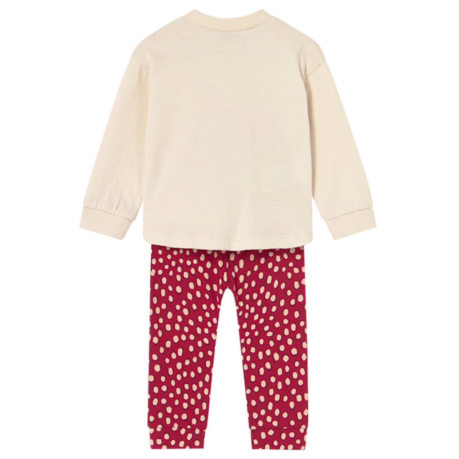 Younger Girls Ivory & Red Leggings Set, 1, hi-res
