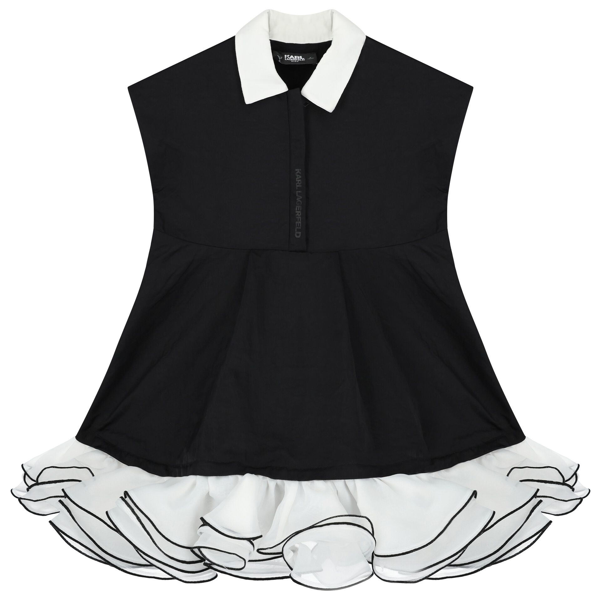 KARL LAGERFELD Girls Black & White Dress | Junior Couture