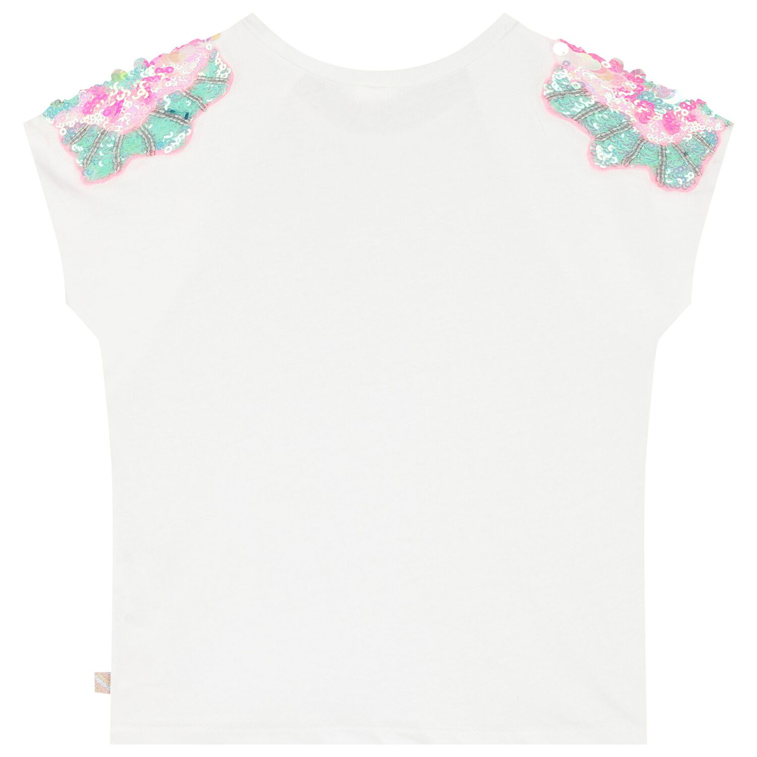 Girls White Sequin T-Shirt, 1, hi-res image number null