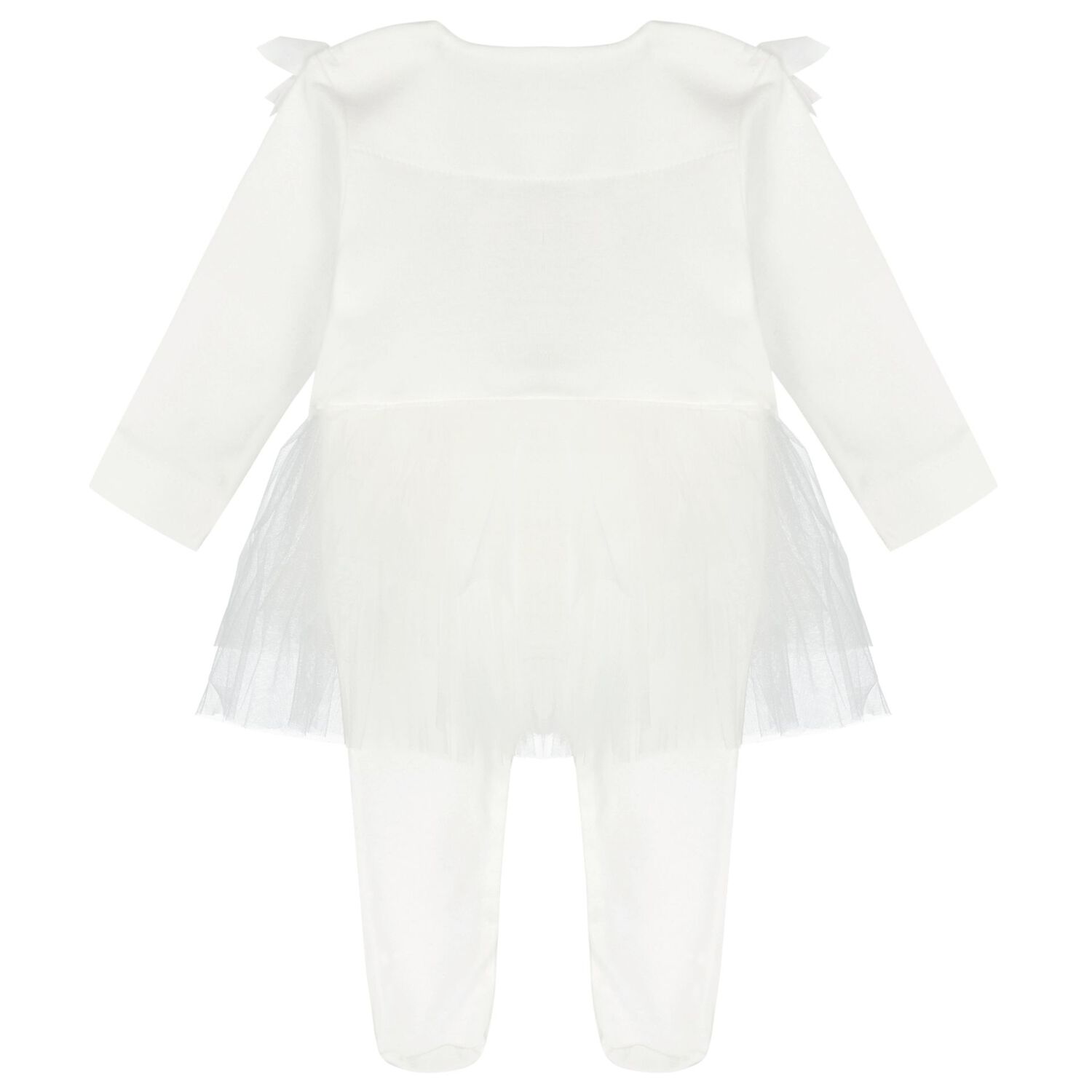 Baby Girls Ivory Swan Tutu Babygrow, 1, hi-res image number null