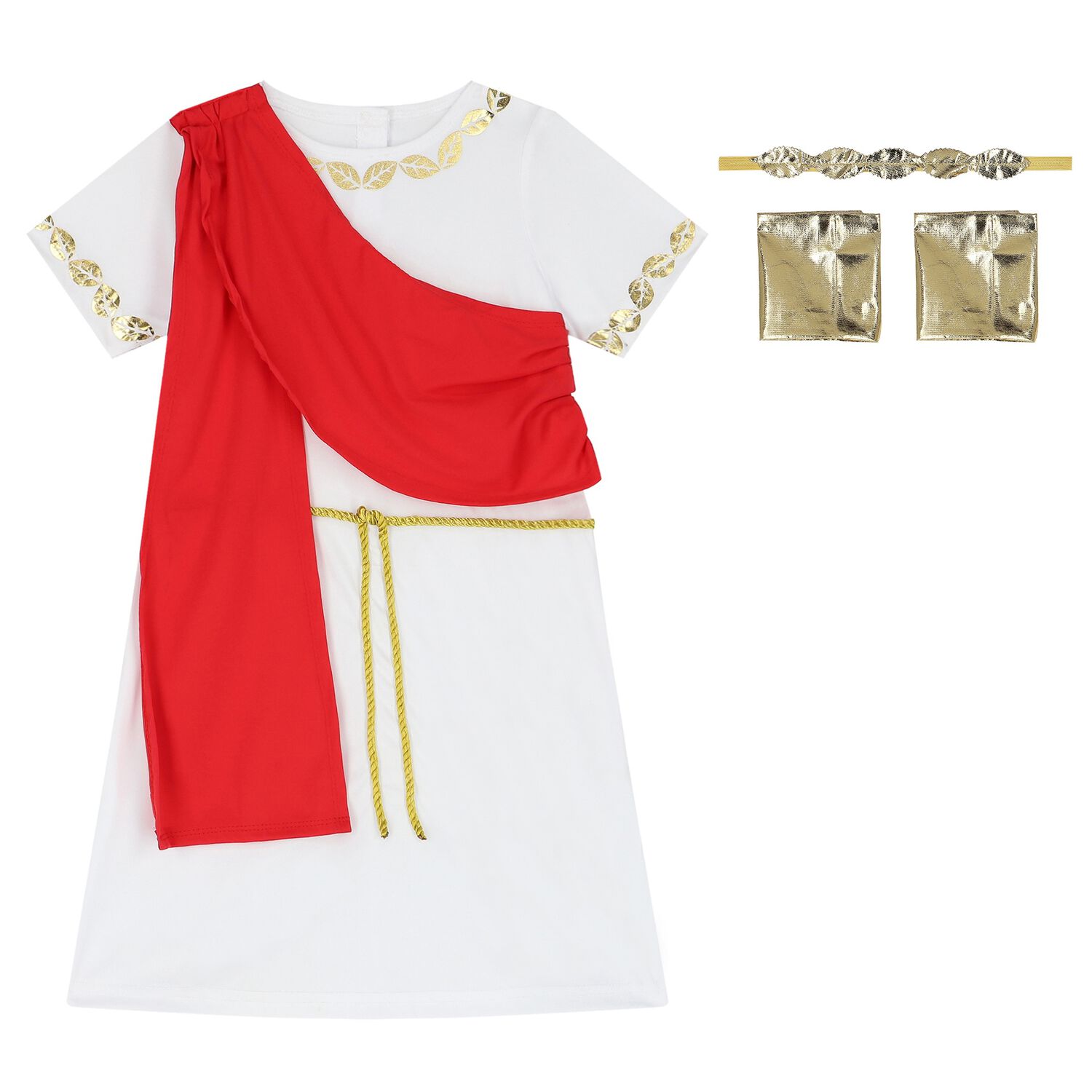 Egyptian Costume Kids White Red Gold Egyptian Costume Kids White Red Gold