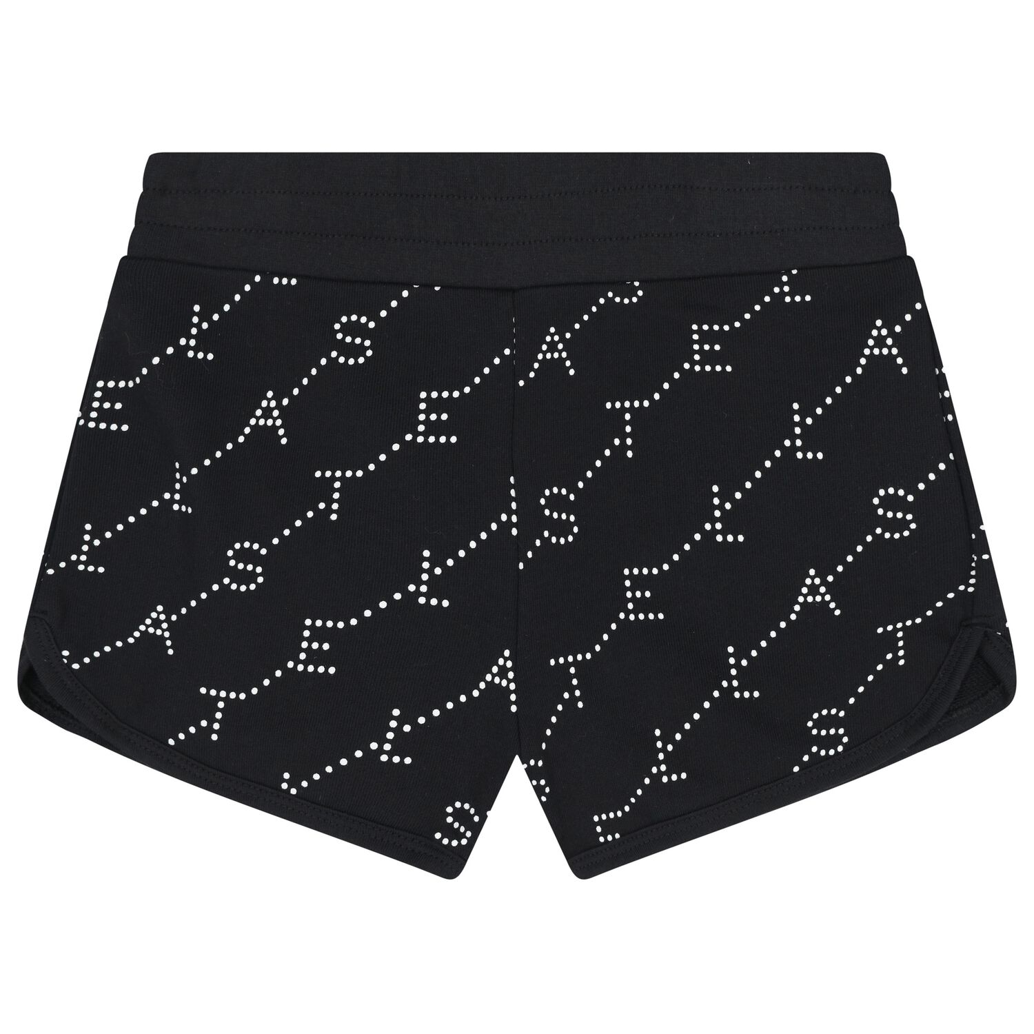 Girls Black Logo Shorts, 1, hi-res