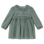 Younger Girls Green Tulle Dress, 3, hi-res