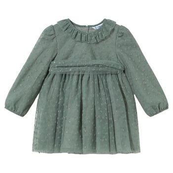 Younger Girls Green Tulle Dress