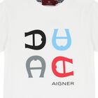 Boys White Logo T-Shirt, 1, hi-res