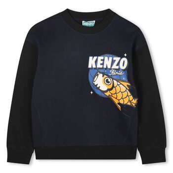Boys Navy Blue Logo Sweatshirt