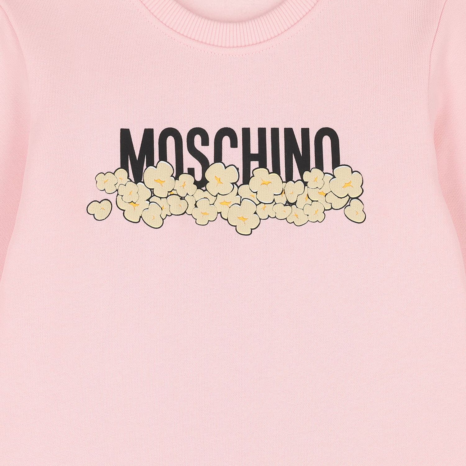 Girls Pink Popcorn Logo Dress, 3, hi-res