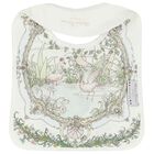 Ivory & Blue Tapestry Baby Swaddle & Bib Gift Set, 1, hi-res