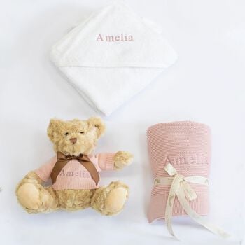 Girls Pink Welcome Little One Baby Gift Set