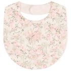 Baby Girls Pink Floral Bib, 1, hi-res