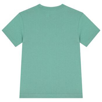 Boys Green Polo Bear Crew Neck T-Shirt