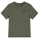 Boys Green Logo T-Shirt, 13, hi-res