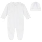 White Teddy Bear Babygrow Gift Set, 1, hi-res