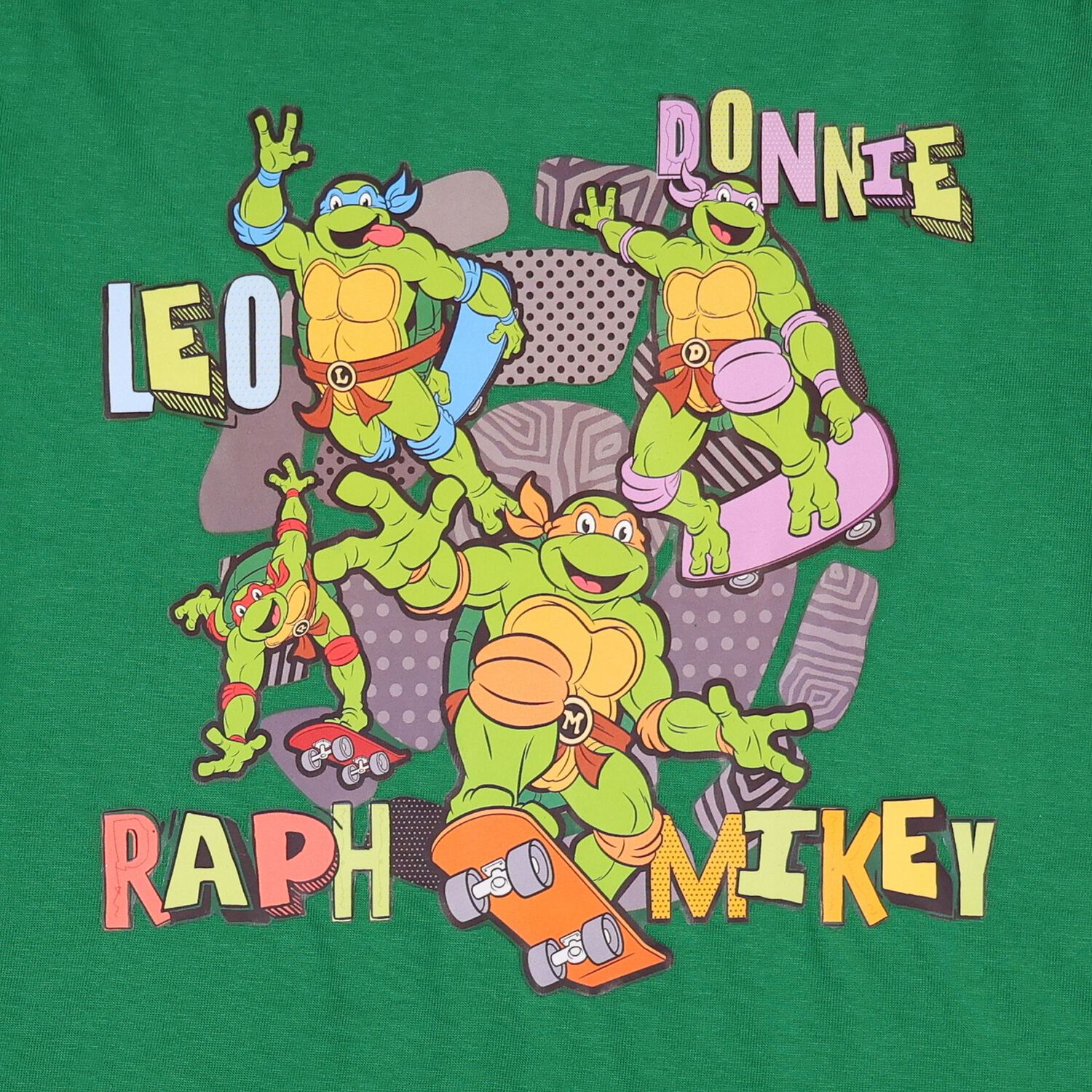 Boys Green & Grey Ninja Turtles Pyjamas, 1, hi-res