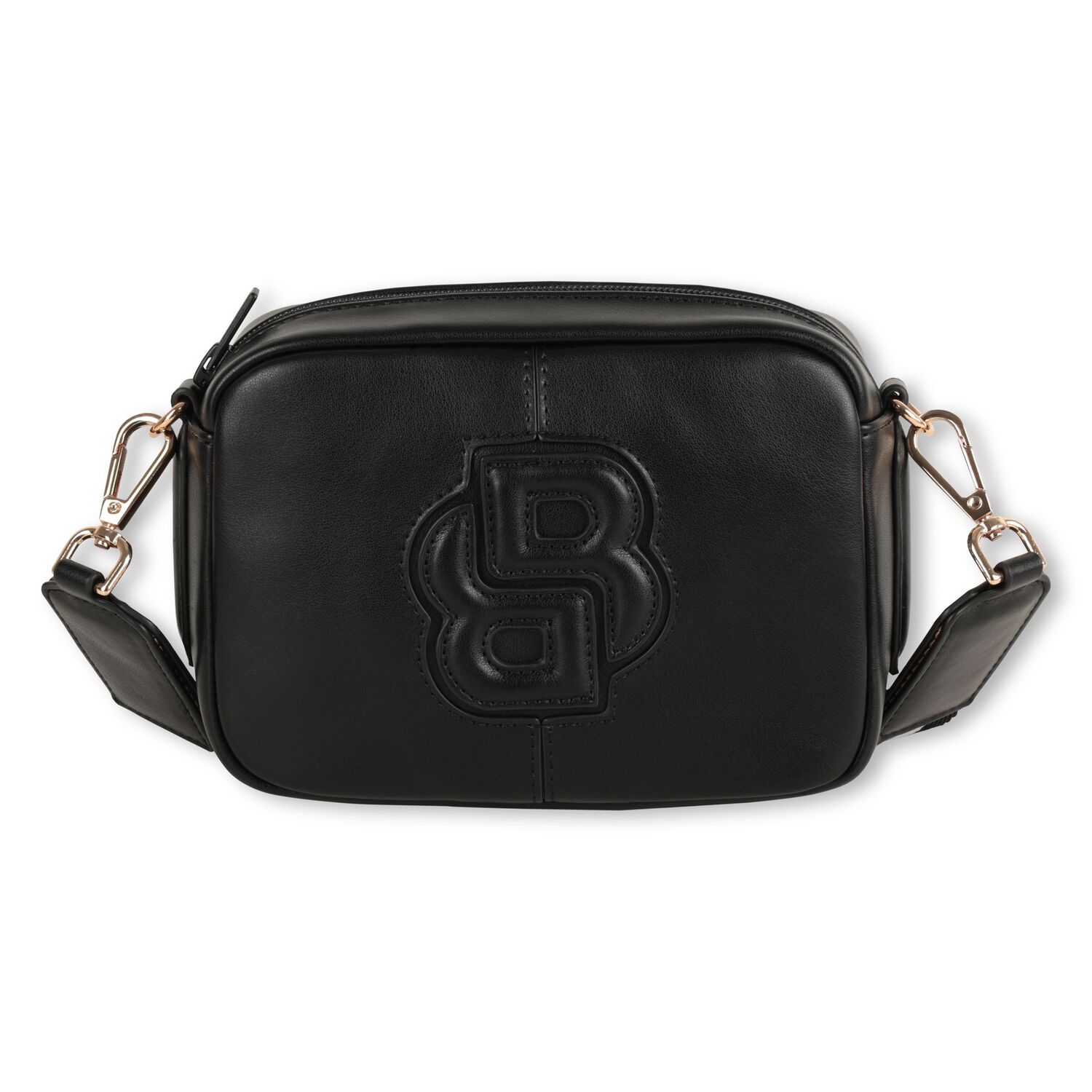 Girls Black Logo Handbag, 1, hi-res