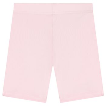 Girls Pink Logo Softskin Cycling Shorts