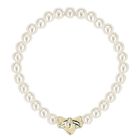 Girls White & Gold Beaded Bracelets (4 Pack), 2, hi-res