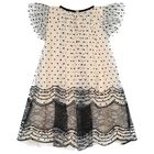 Girls Beige & Black Ivy Tulle Ivy Dress, 1, hi-res