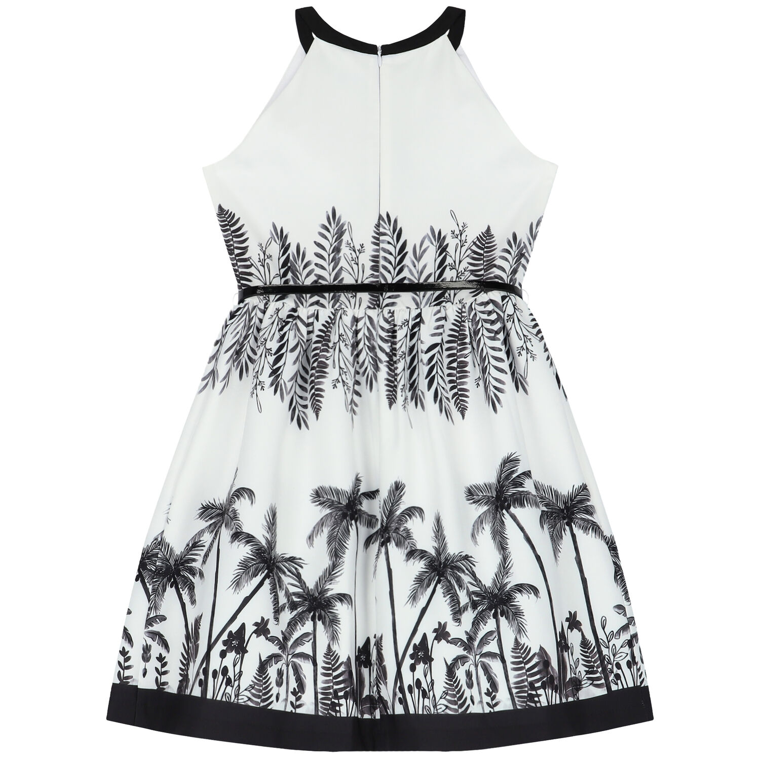 Girls Black & White Dress, 1, hi-res