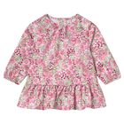 Younger Girls Pink Floral Dress, 1, hi-res
