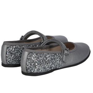 Girls Silver Glitters Ballerina Shoes