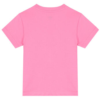 Girls Pink Trefoil Logo T-Shirt