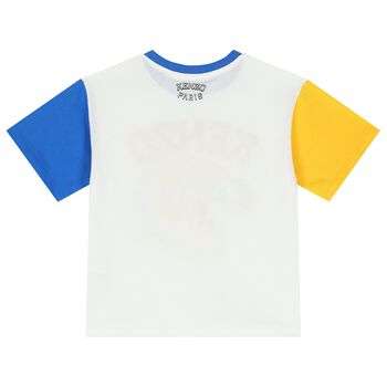 Boys Ivory Varsity Tiger T-Shirt