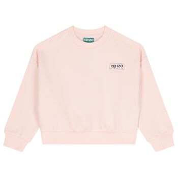 Girls Pink Logo Sweatshirt
