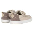 Younger Boys Beige Boat Shoes, 1, hi-res