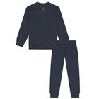 Boys Navy Blue Disney Logo Tracksuit, 1, hi-res