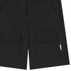 Boys Black Logo Shorts, 1, hi-res