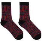 Boys Red & Navy Logo Socks ( 2-Pack ), 1, hi-res