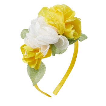 Girls Yellow Flower Headband