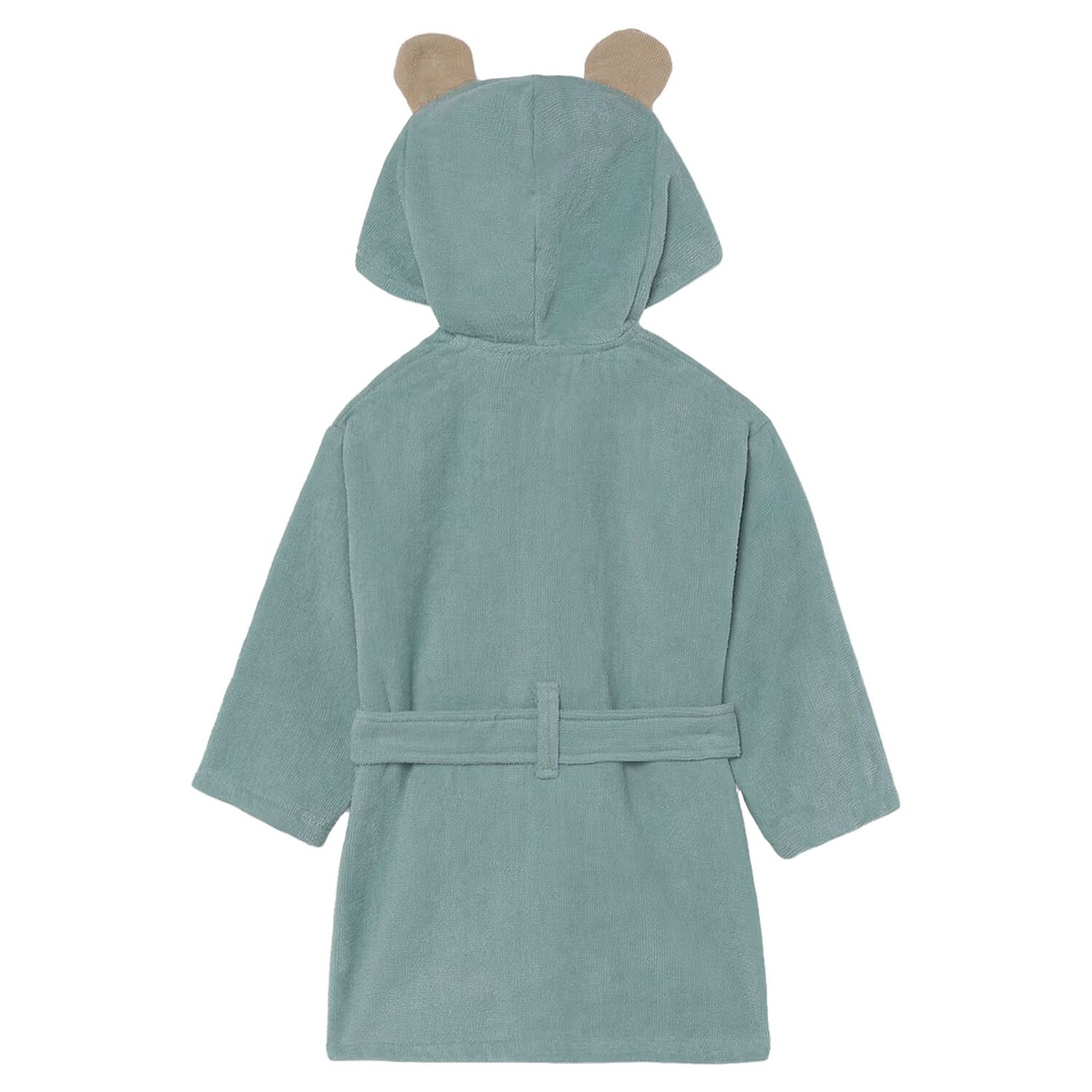 Baby Boys Green Teddy Hooded Robe, 2, hi-res