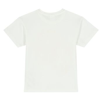Girls White Trolls Logo T-Shirt