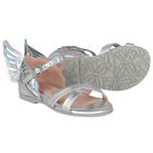 Girls Silver Leather Heavenly Sandals, 1, hi-res