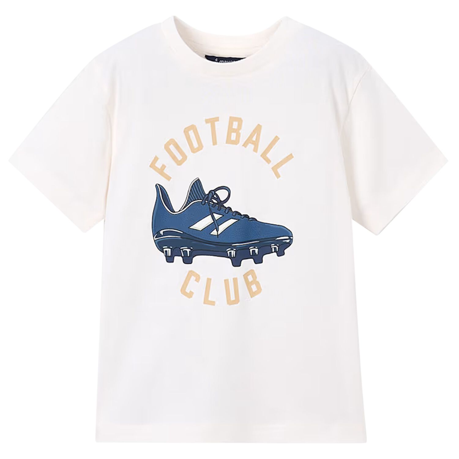 Boys Ivory Football T-Shirt, 2, hi-res