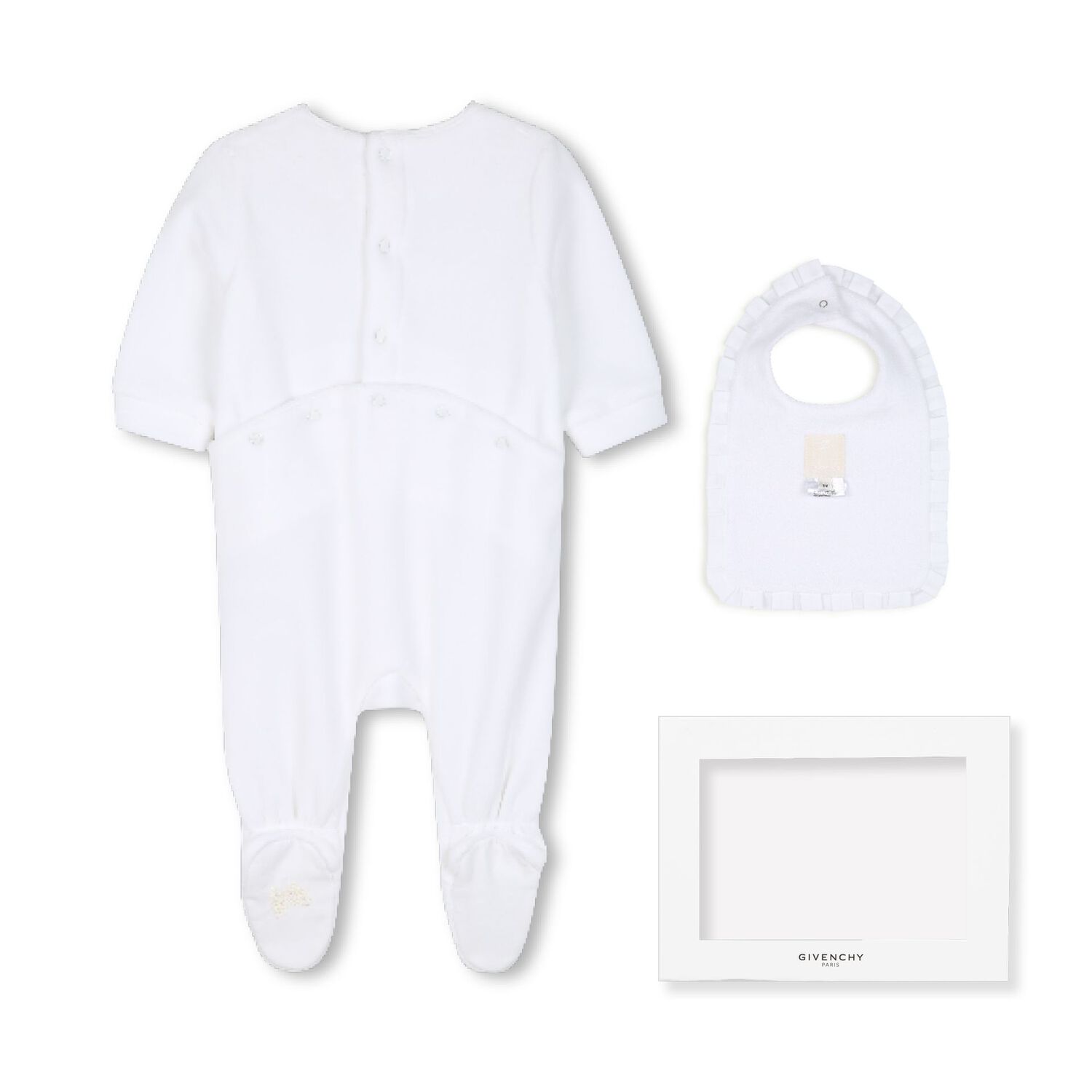 Baby Girls White Logo Babygrow Gift Set, 1, hi-res