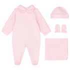Baby Girls Pink Teddy Bear Babygrow Gift Set, 1, hi-res