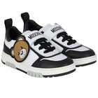 Black & White Teddy Bear Trainers, 1, hi-res