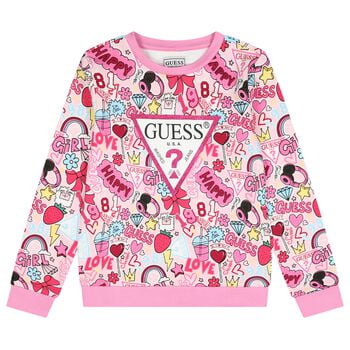 Girls Pink Logo Sweatshirt