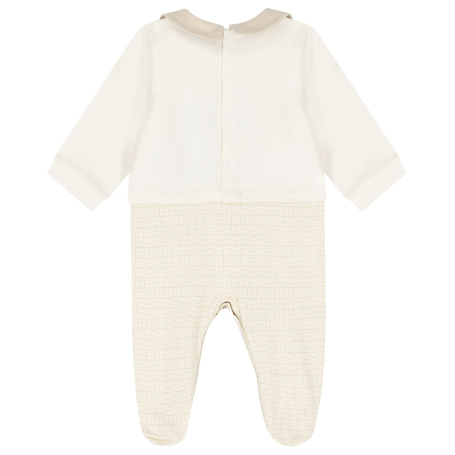 افرول بالشعار باللون العاجي والبيج, 1, hi-res