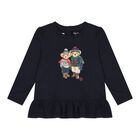 طقم بنات ليغنز بشعار تيدي باللون الأبيض و العاجى, 1, hi-res