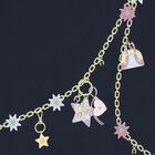 Girls Navy Blue Chain Sweatshirt, 1, hi-res