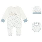 Baby Boys Ivory & Blue Babygrow Gift Set, 1, hi-res